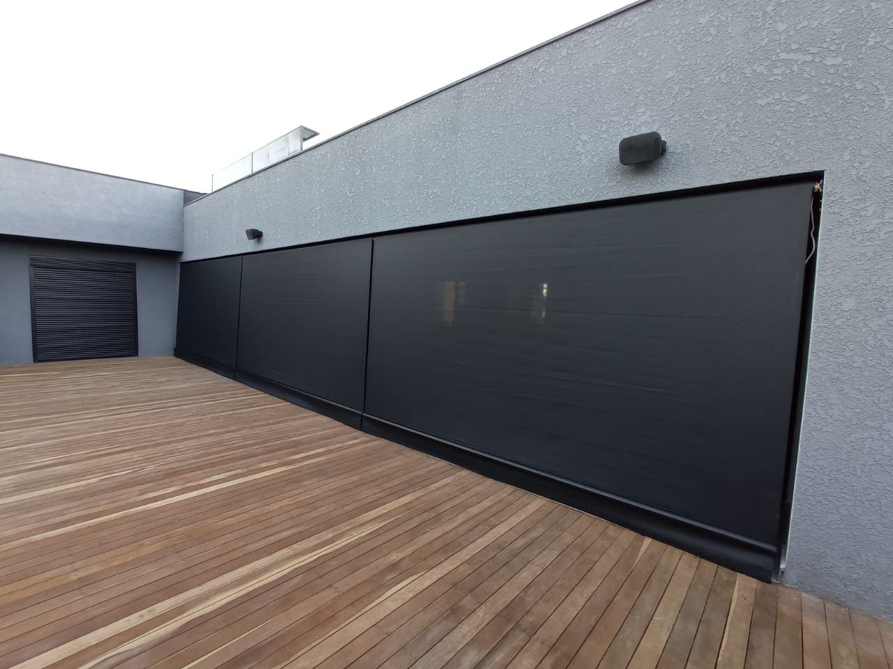 Toldo cortina em varanda